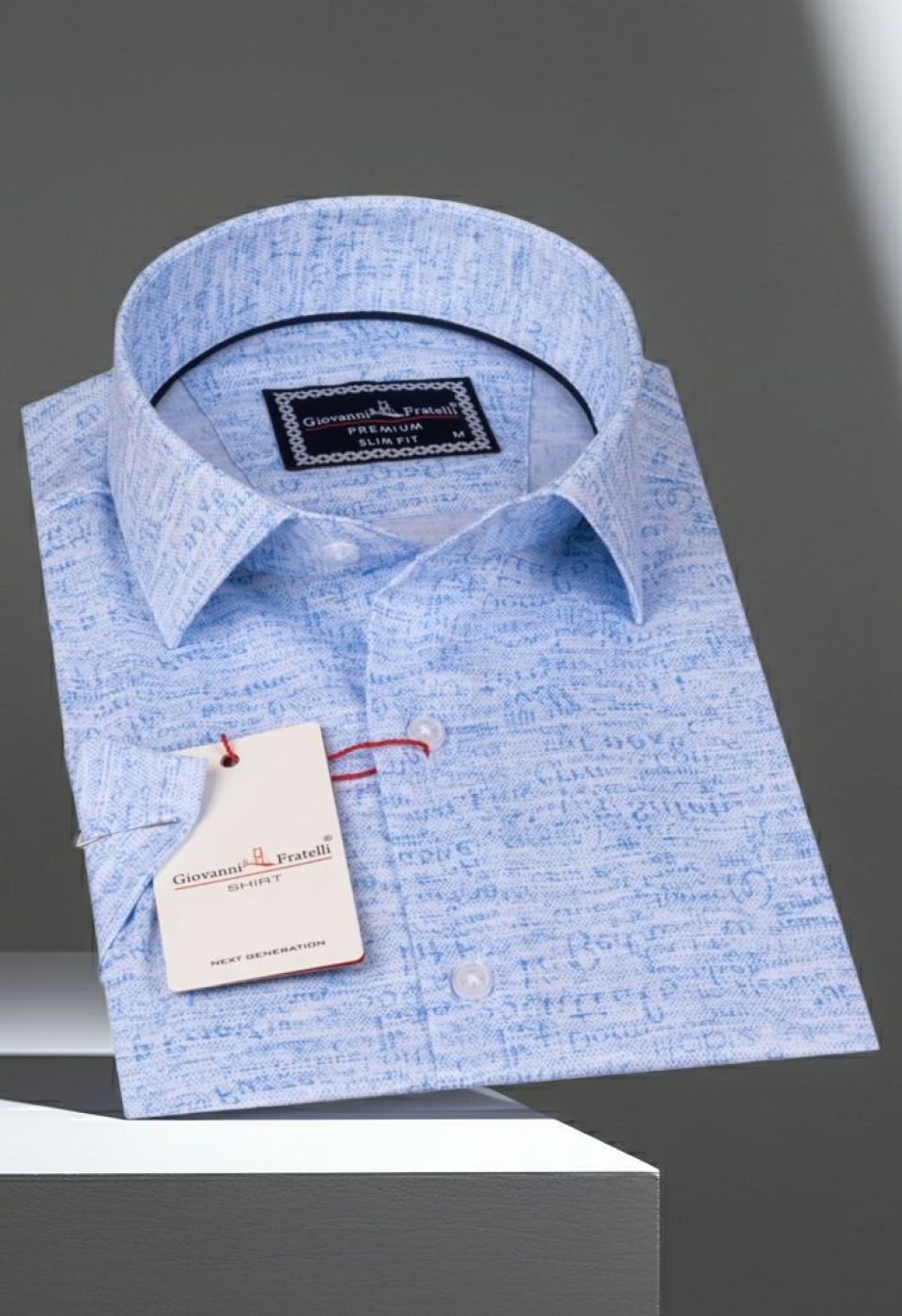 Slim Fit Kısa Kol Desenli Erkek Gömlek 3GMK311060001