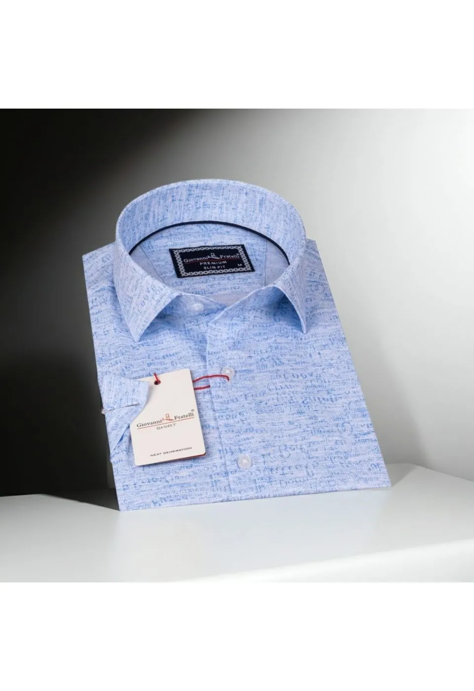 Slim Fit Kısa Kol Desenli Erkek Gömlek 3GMK311060001 - Giovanni Fratelli