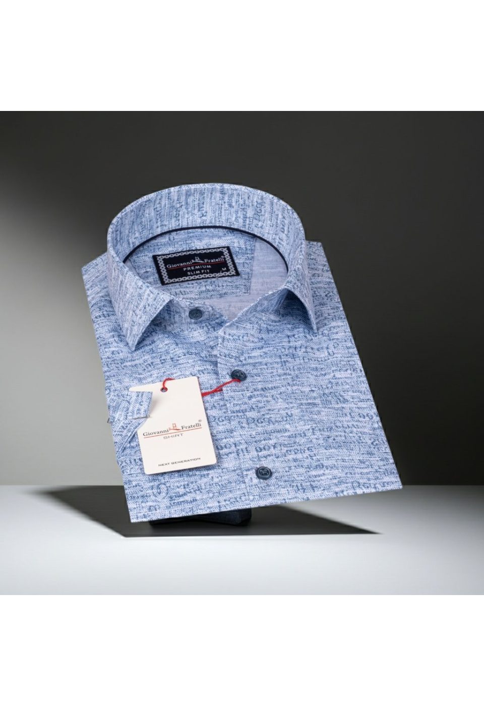 Slim Fit Kısa Kol Desenli Erkek Gömlek 3GMK311060004 - Giovanni Fratelli