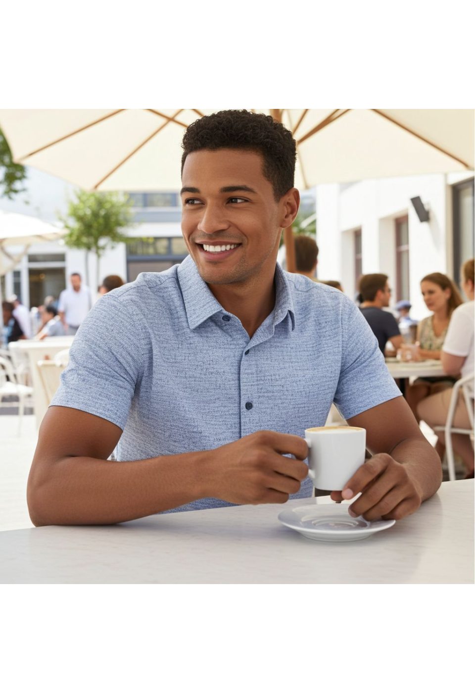 Slim Fit Kısa Kol Desenli Erkek Gömlek 3GMK311060004 - Giovanni Fratelli