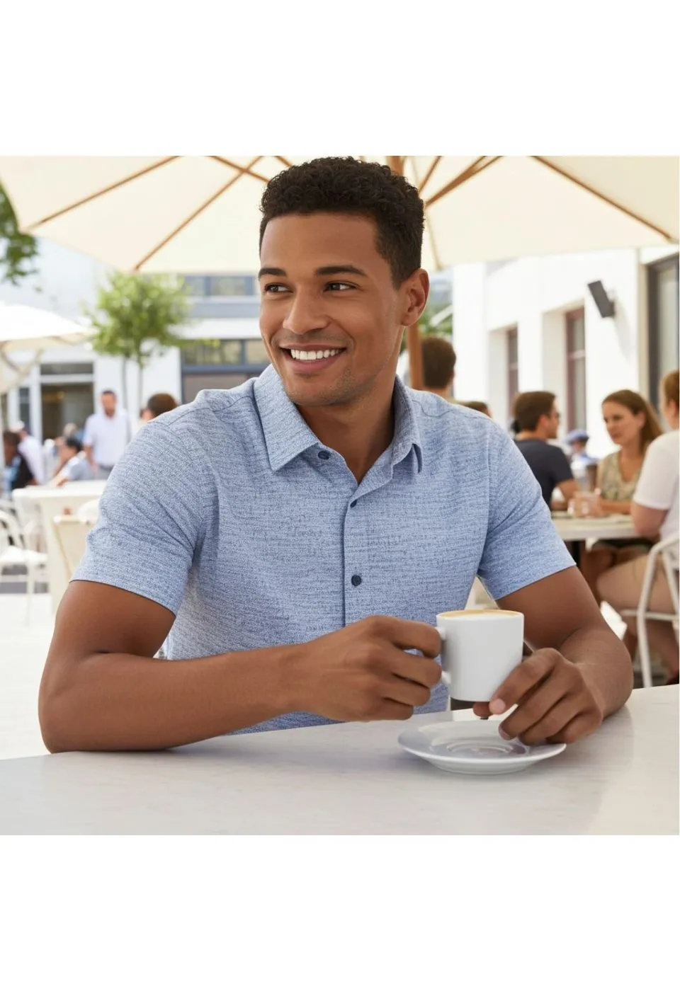 Slim Fit Kısa Kol Desenli Erkek Gömlek 3GMK311060004 - Giovanni Fratelli