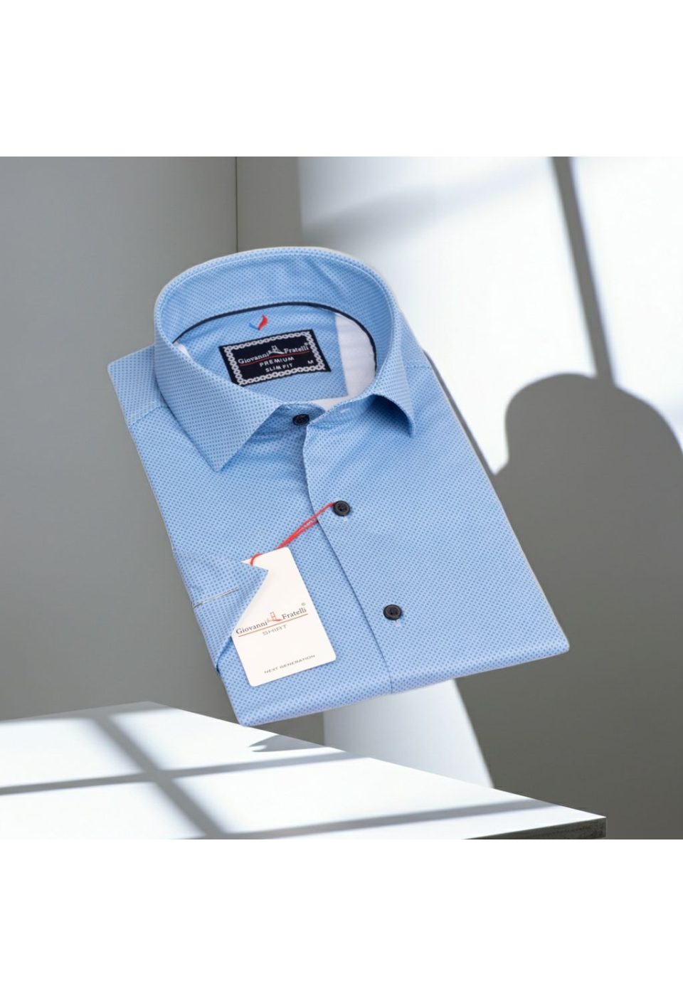 1061 CR K SATIN 002 Slim Fit Kısa Kol Desenli Saten Erkek Gömlek 3GMK311061002 - Giovanni Fratelli