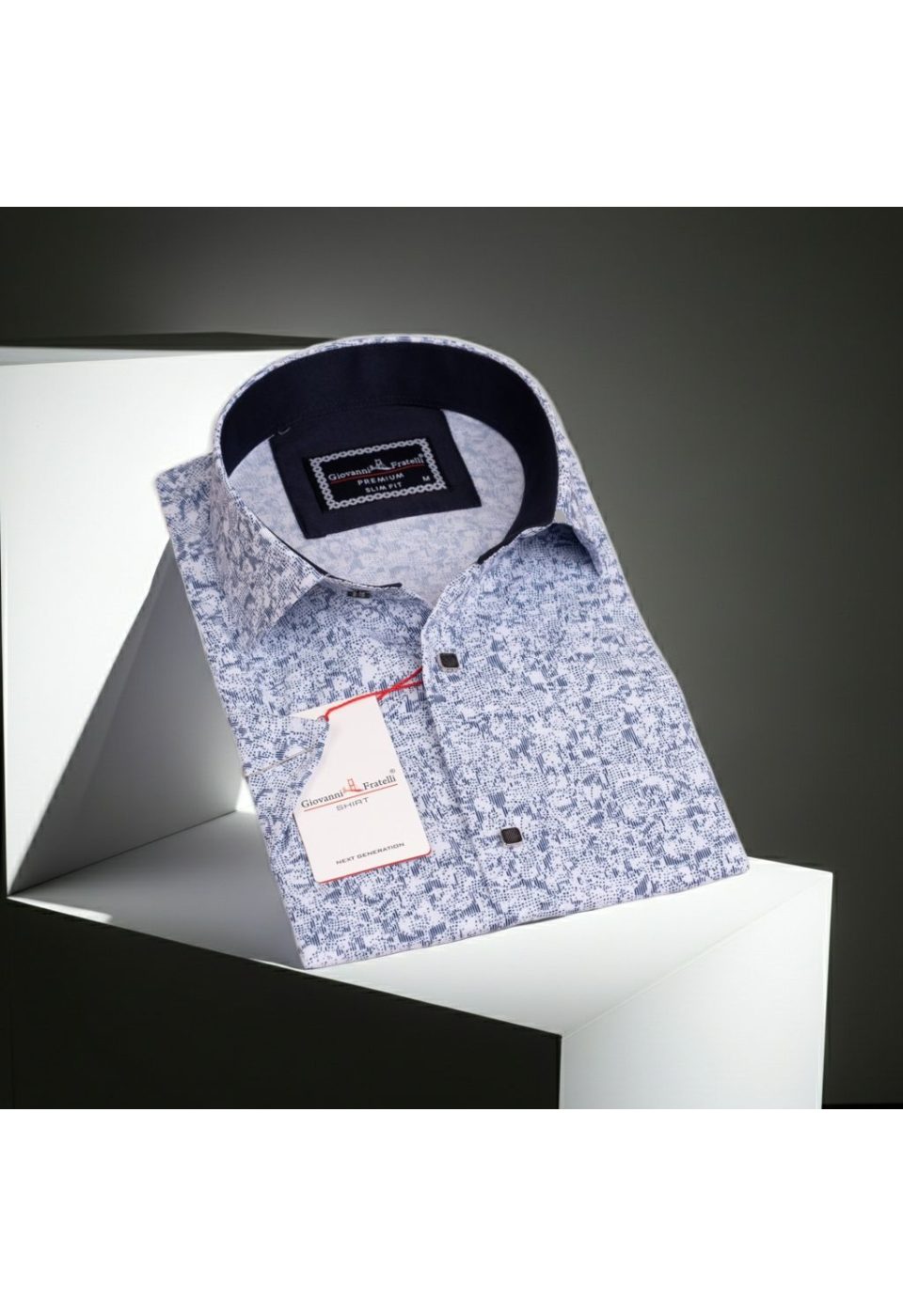 Slim Fit Kısa Kol Dijital Baskılı Desenli Erkek Gömlek 3GMK311062001 - Giovanni Fratelli