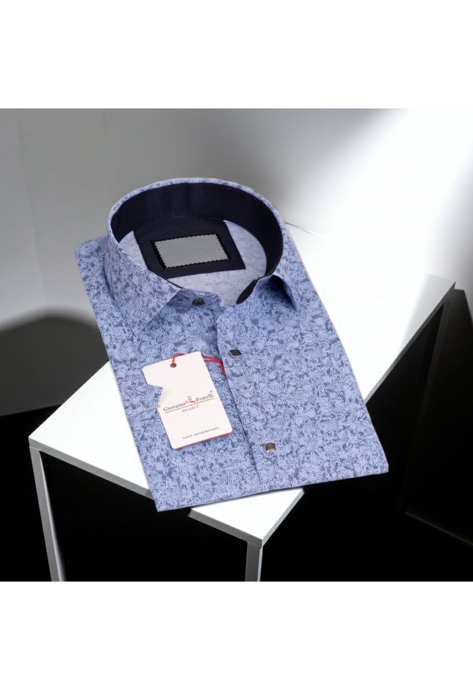 Slim Fit Kısa Kol Dijital Baskılı Desenli Erkek Gömlek 3GMK311062002 - Giovanni Fratelli