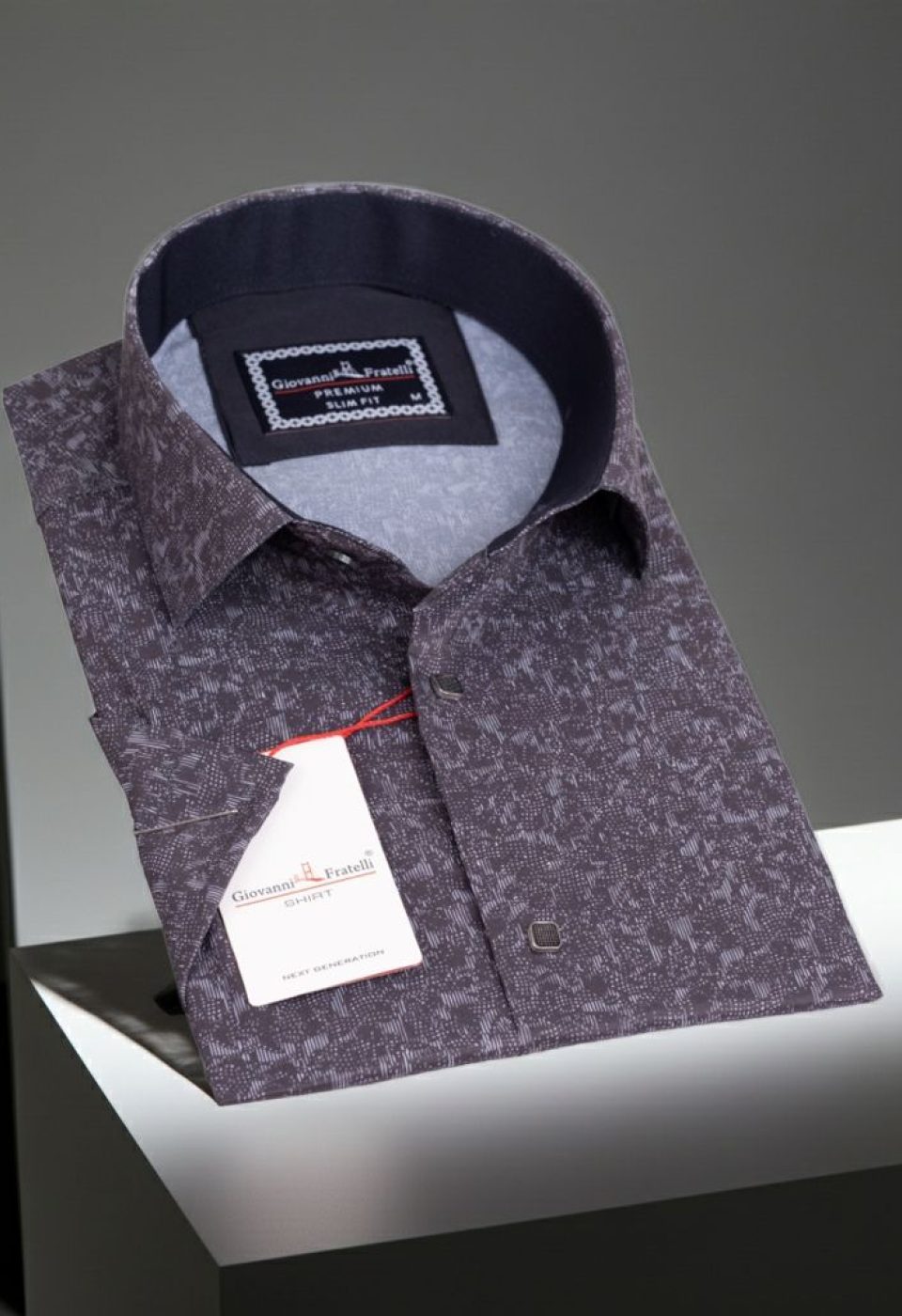 Slim Fit Kısa Kol Dijital Baskılı Desenli Erkek Gömlek 3GMK311062003 - Giovanni Fratelli