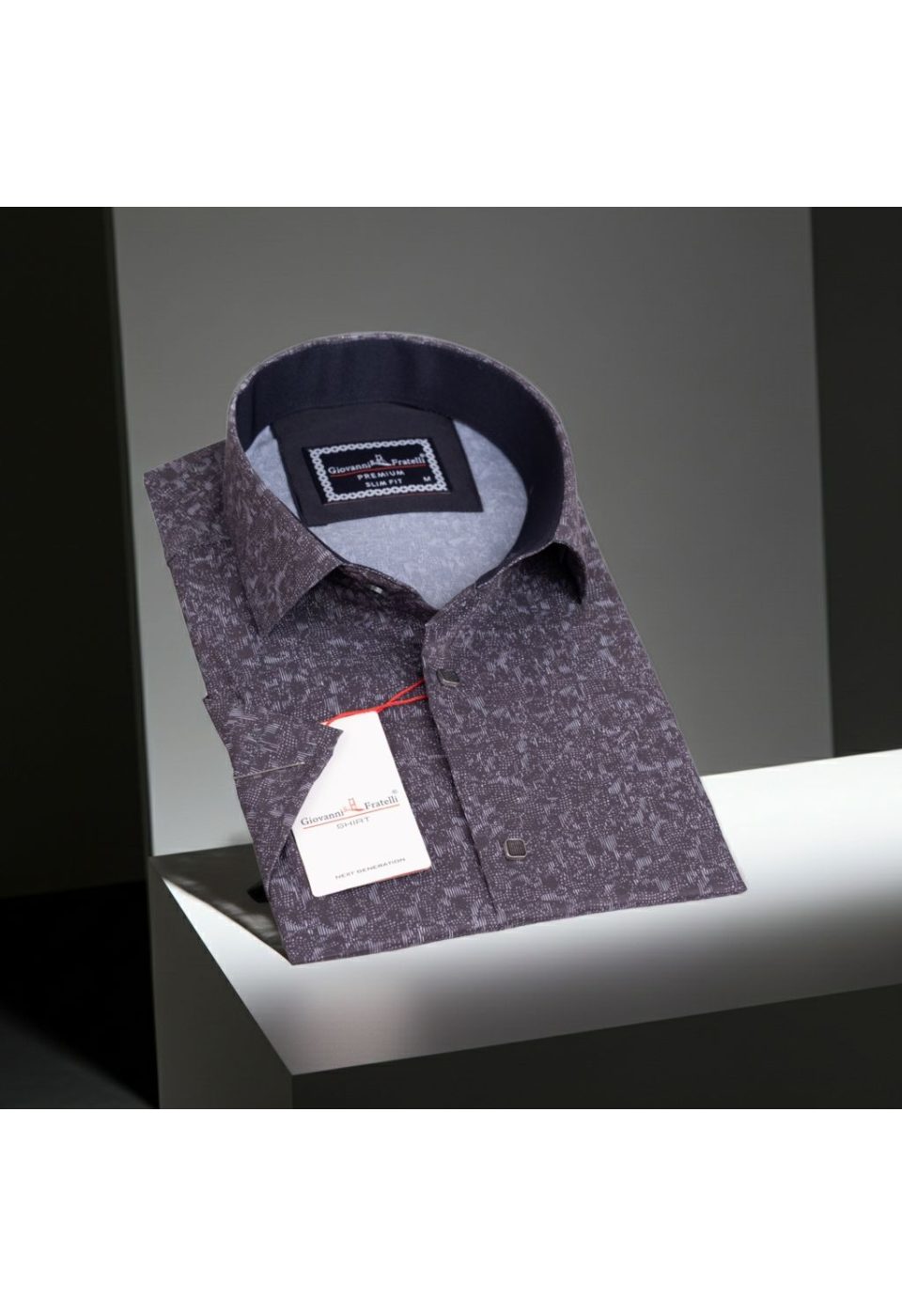 Slim Fit Kısa Kol Dijital Baskılı Desenli Erkek Gömlek 3GMK311062003 - Giovanni Fratelli