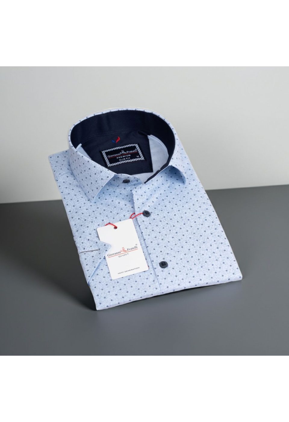 1063 CR K 002 Slim Fit Kısa Kol Desenli Erkek Gömlek 3GMK311063002 - Giovanni Fratelli