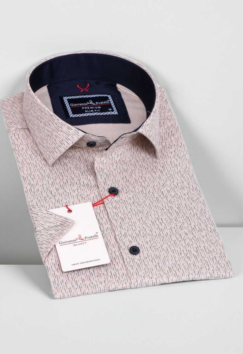 Slim Fit Kısa Kol Dijital Baskılı Desenli Erkek Gömlek 3GMK311064002