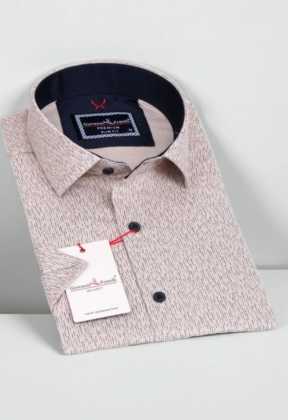 Slim Fit Kısa Kol Dijital Baskılı Desenli Erkek Gömlek 3GMK311064002