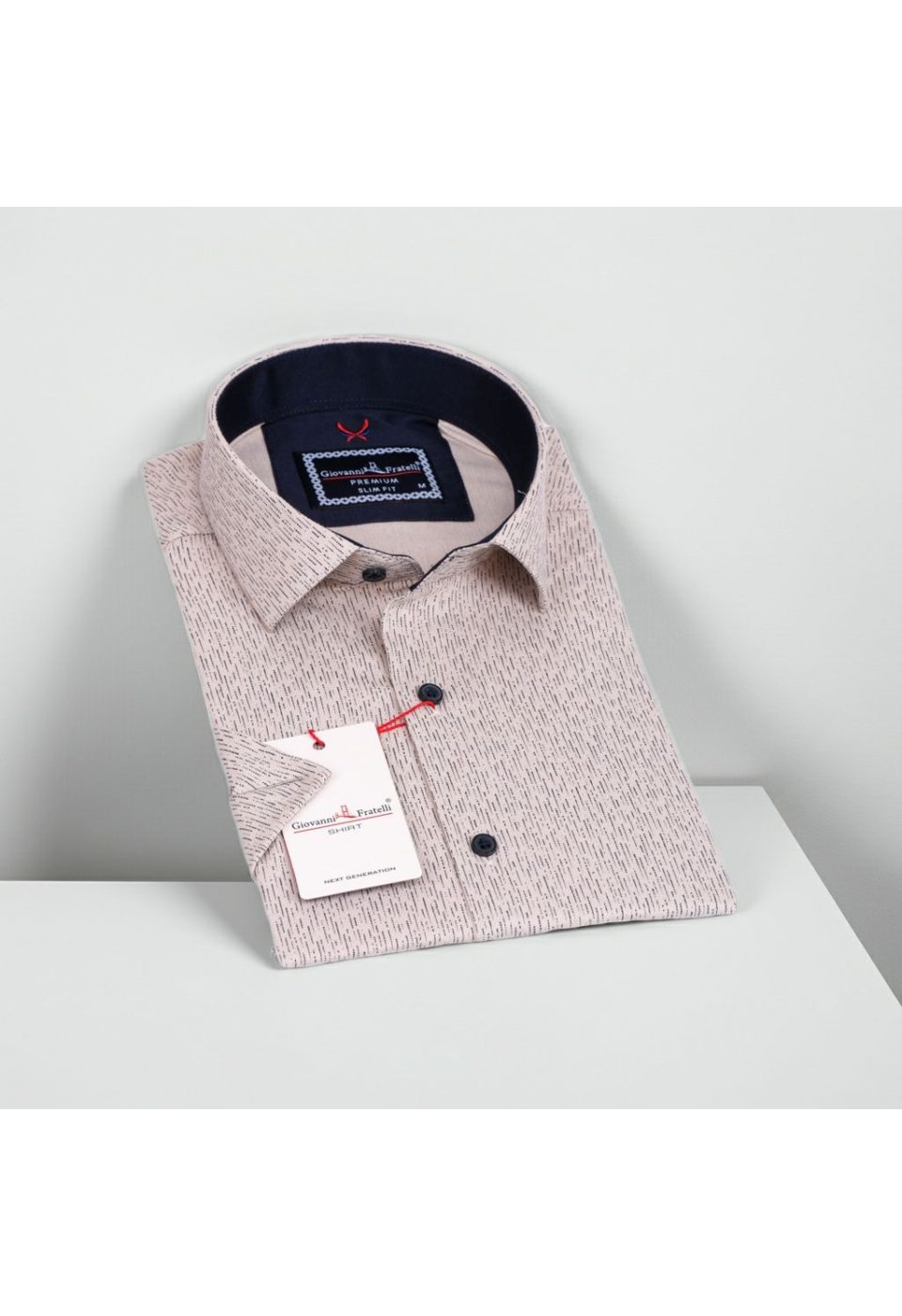Slim Fit Kısa Kol Dijital Baskılı Desenli Erkek Gömlek 3GMK311064002 - Giovanni Fratelli
