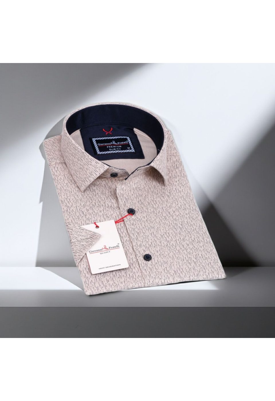 Slim Fit Kısa Kol Dijital Baskılı Desenli Erkek Gömlek 3GMK311064002 - Giovanni Fratelli