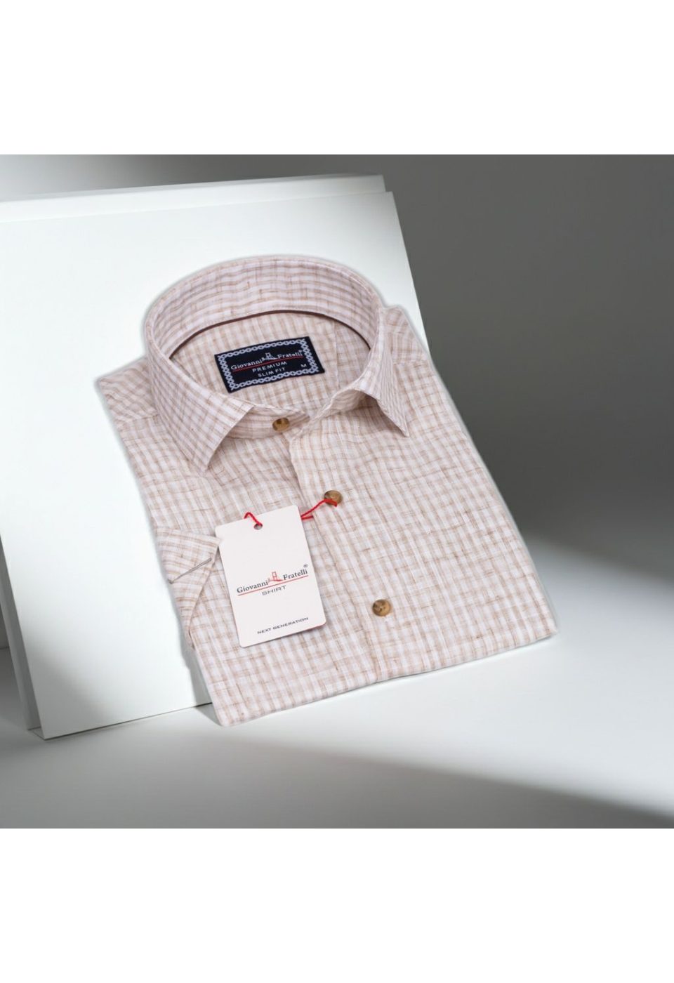 1066 CR K 002 Slim Fit Kısa Kol Desenli Erkek Gömlek 3GMK311066002 - Giovanni Fratelli