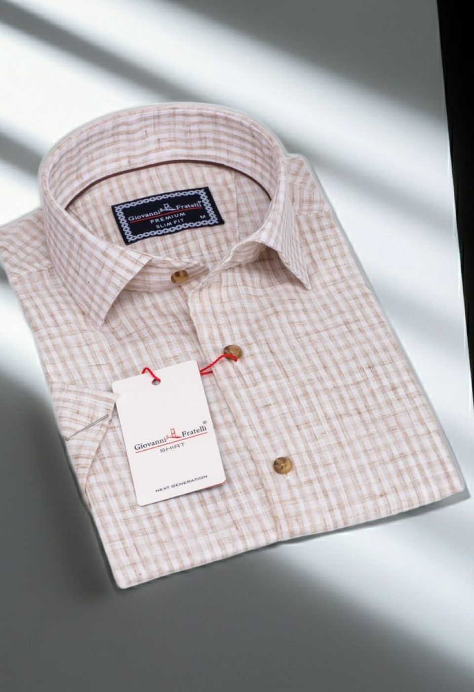 1066 CR K 002 Slim Fit Kısa Kol Desenli Erkek Gömlek 3GMK311066002 - Giovanni Fratelli