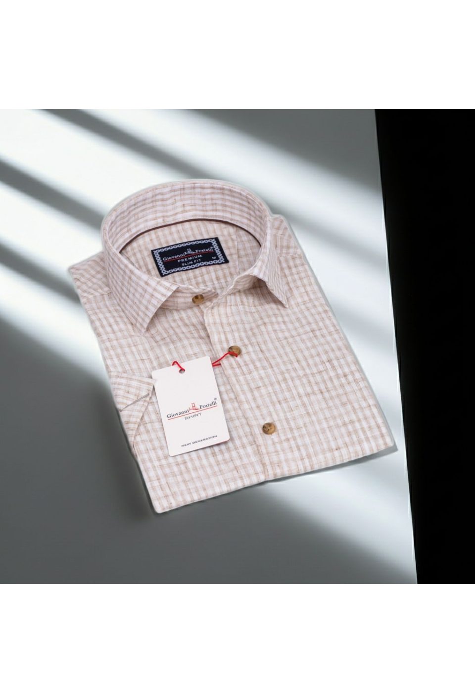 1066 CR K 002 Slim Fit Kısa Kol Desenli Erkek Gömlek 3GMK311066002 - Giovanni Fratelli