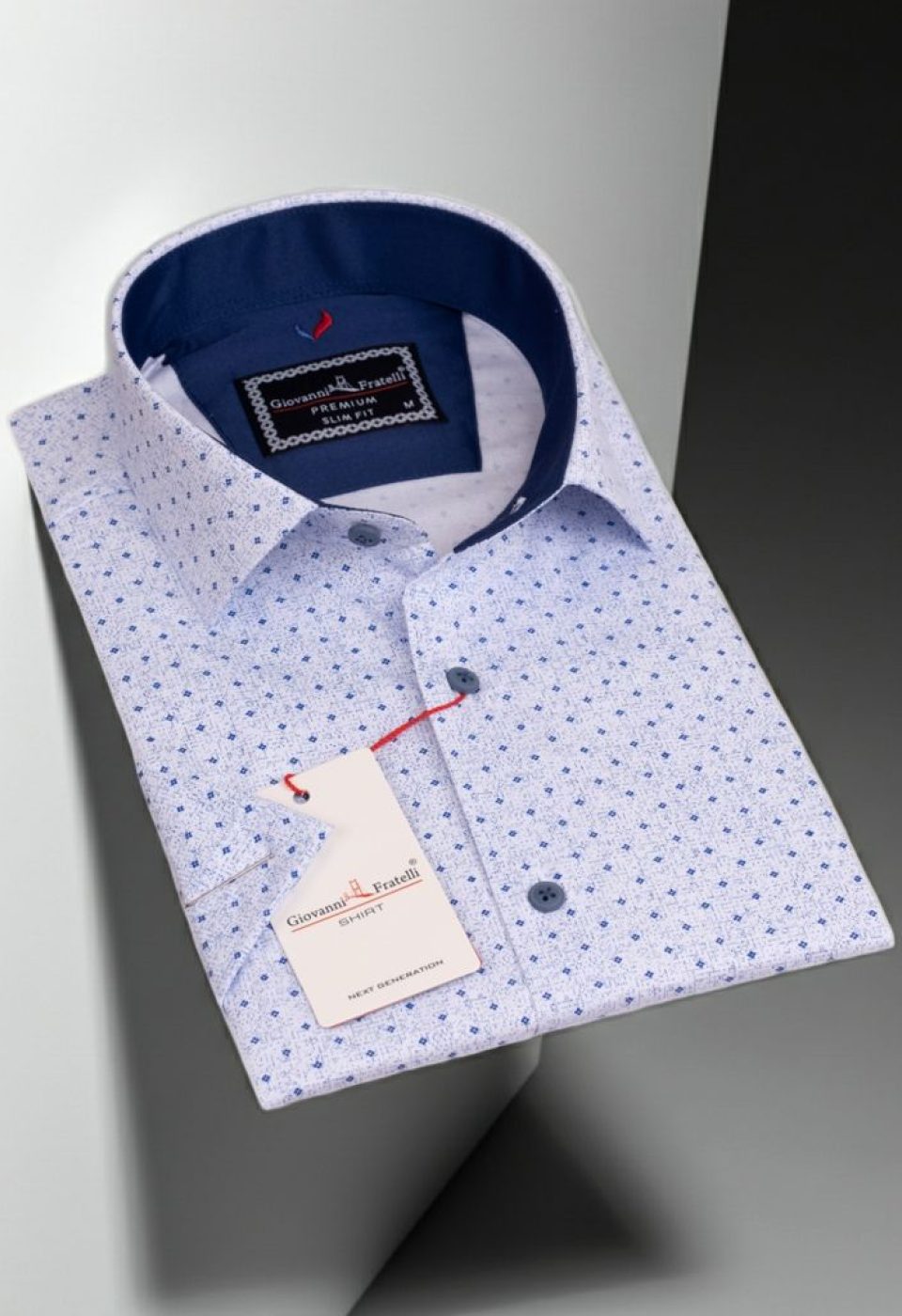Slim Fit Kısa Kol Desenli Erkek Gömlek 3GMK311063005 - Giovanni Fratelli
