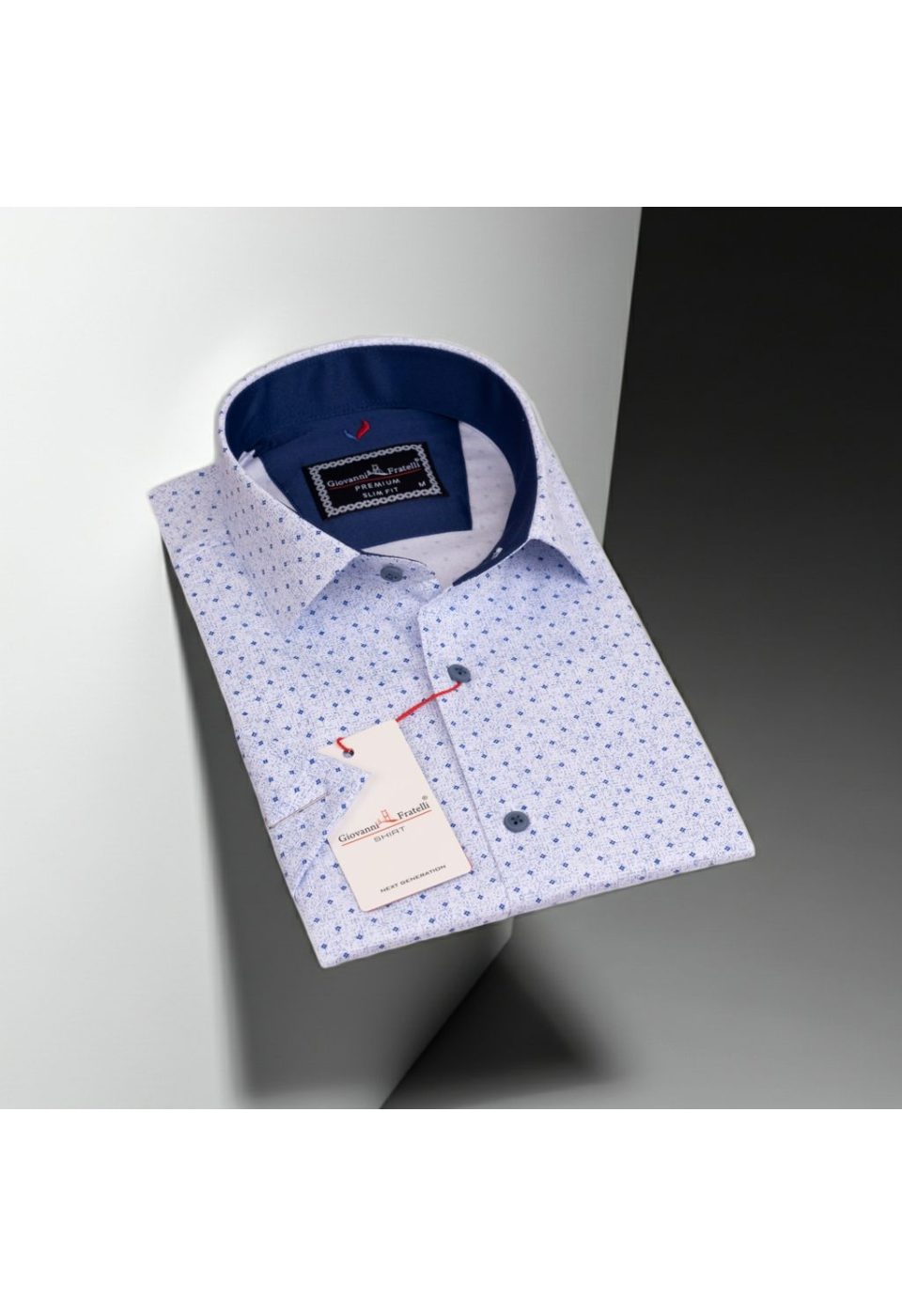 Slim Fit Kısa Kol Desenli Erkek Gömlek 3GMK311063005 - Giovanni Fratelli