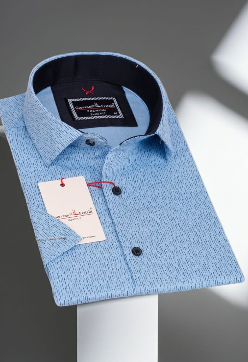 Slim Fit Kısa Kol Dijital Baskılı Desenli Erkek Gömlek 3GMK311064005 - Giovanni Fratelli