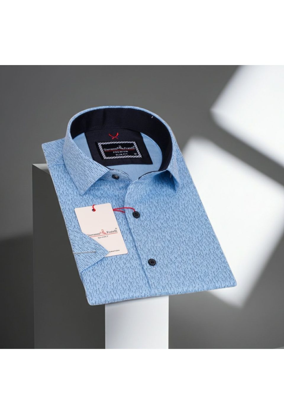 Slim Fit Kısa Kol Dijital Baskılı Desenli Erkek Gömlek 3GMK311064005 - Giovanni Fratelli