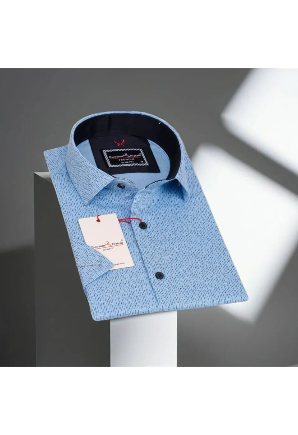 Slim Fit Kısa Kol Dijital Baskılı Desenli Erkek Gömlek 3GMK311064005 - Giovanni Fratelli