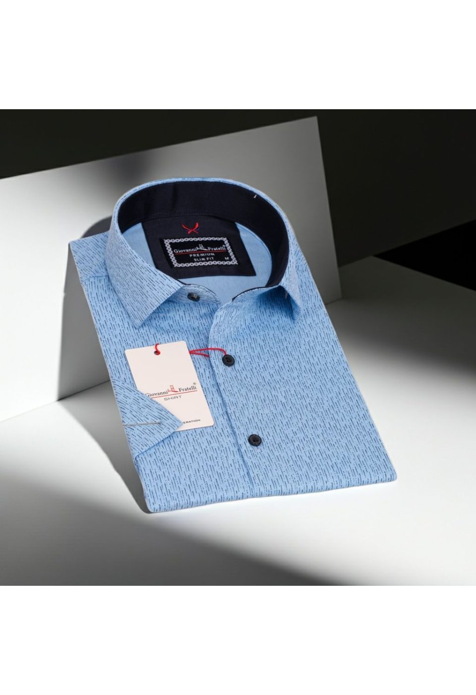 Slim Fit Kısa Kol Dijital Baskılı Desenli Erkek Gömlek 3GMK311064005 - Giovanni Fratelli
