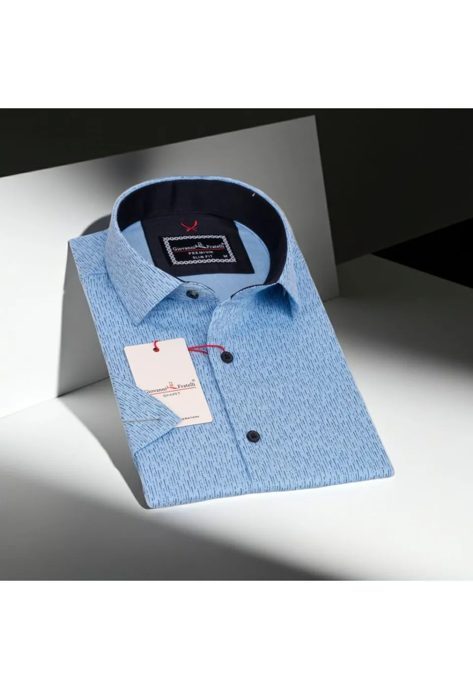 Slim Fit Kısa Kol Dijital Baskılı Desenli Erkek Gömlek 3GMK311064005 - Giovanni Fratelli