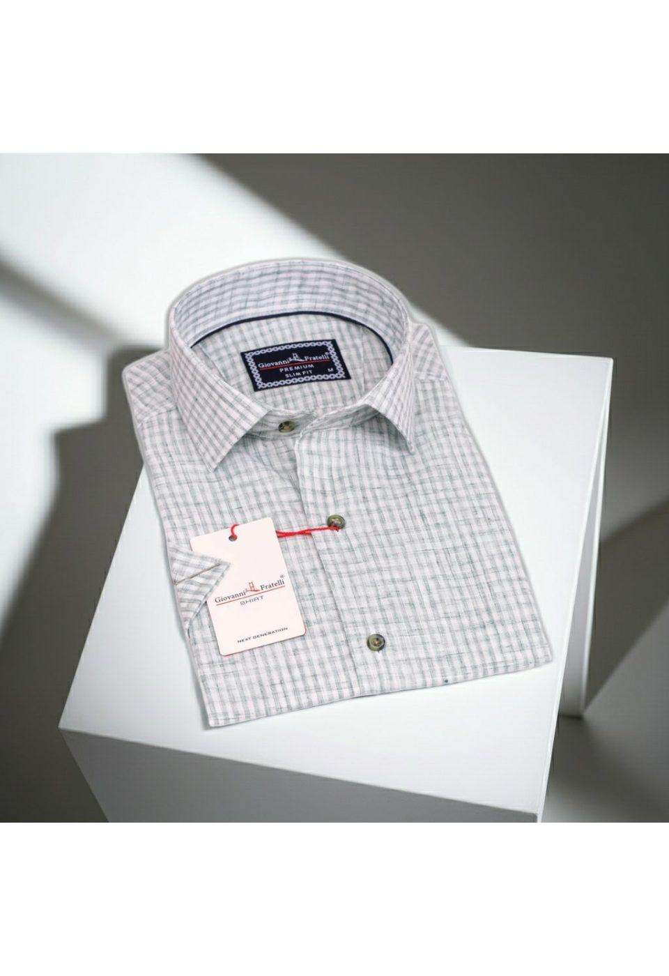 Slim Fit Kısa Kol Desenli Erkek Gömlek 3GMK311066005 - Giovanni Fratelli