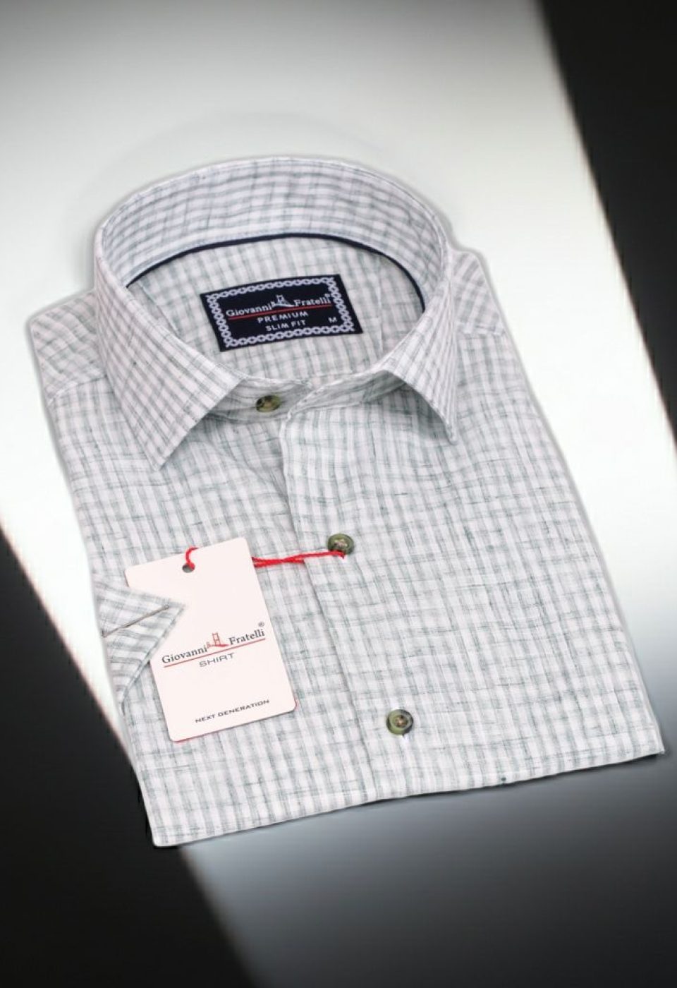 Slim Fit Kısa Kol Desenli Erkek Gömlek 3GMK311066005 - Giovanni Fratelli
