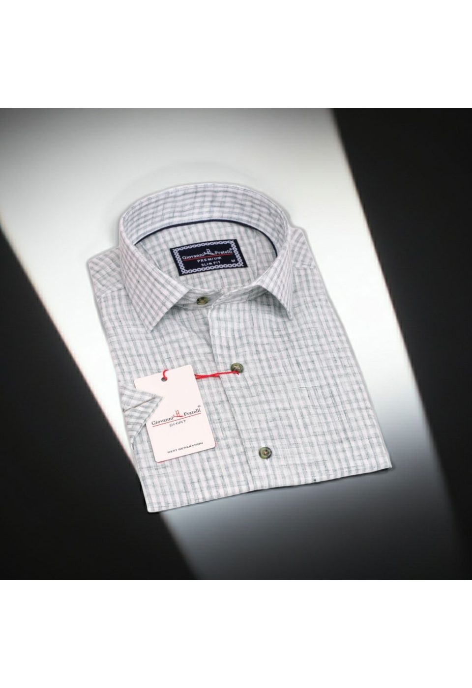 Slim Fit Kısa Kol Desenli Erkek Gömlek 3GMK311066005 - Giovanni Fratelli