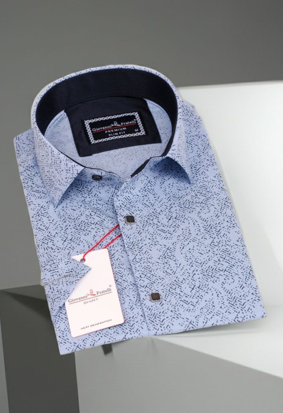 Slim Fit Kısa Kol Dijital Baskılı Desenli Erkek Gömlek 3GMK311067002