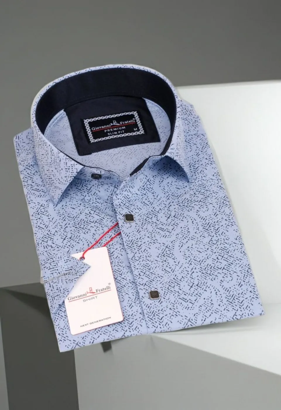 Slim Fit Kısa Kol Dijital Baskılı Desenli Erkek Gömlek 3GMK311067002