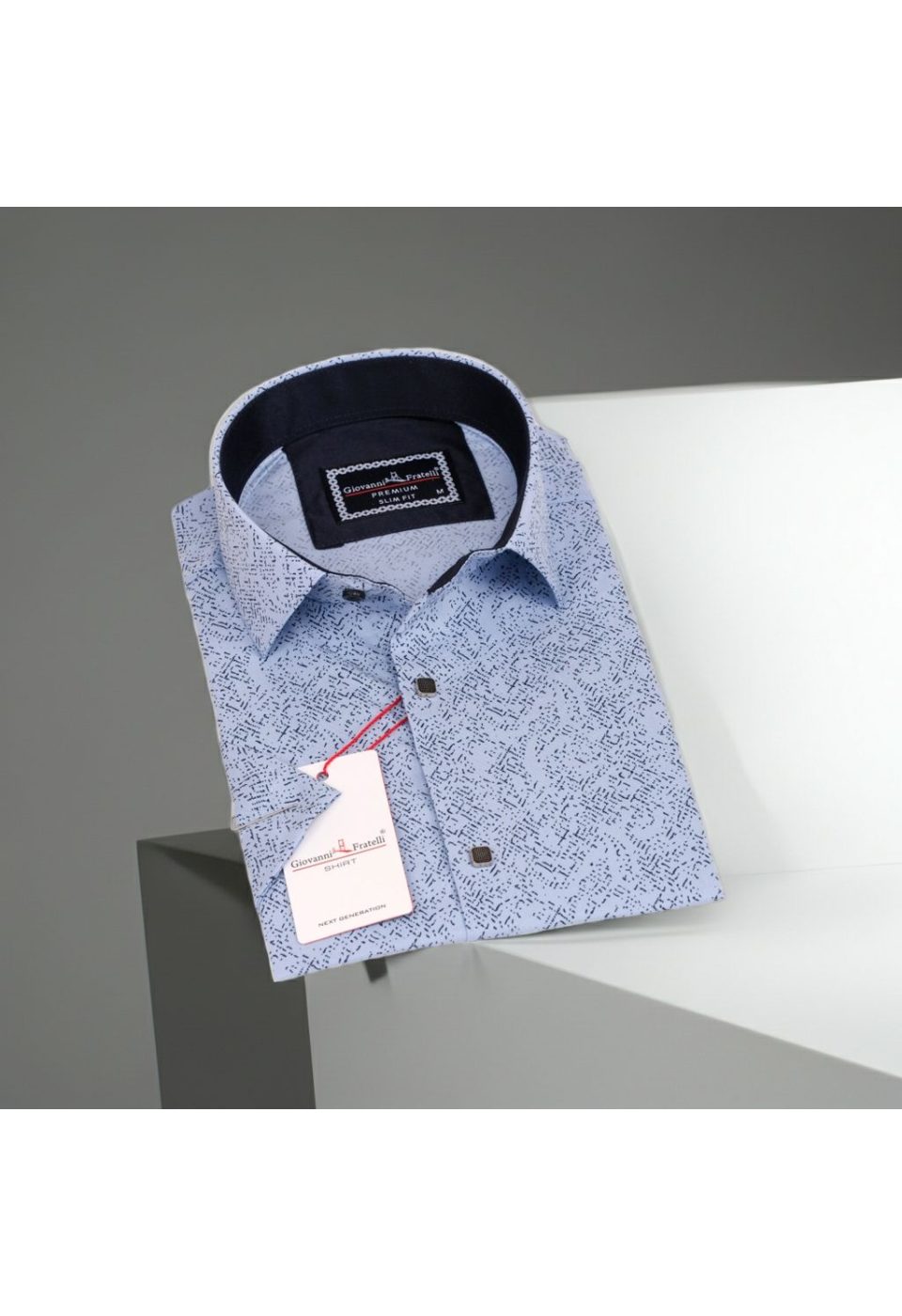 Slim Fit Kısa Kol Dijital Baskılı Desenli Erkek Gömlek 3GMK311067002 - Giovanni Fratelli