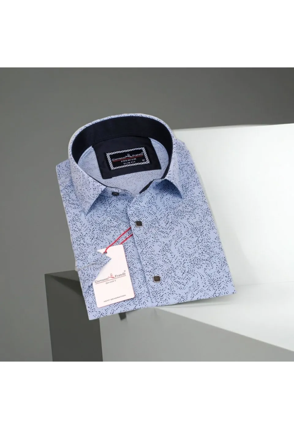 Slim Fit Kısa Kol Dijital Baskılı Desenli Erkek Gömlek 3GMK311067002 - Giovanni Fratelli
