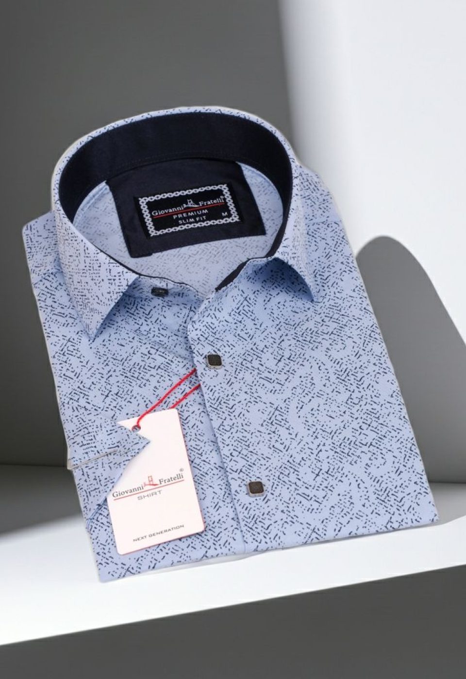 Slim Fit Kısa Kol Dijital Baskılı Desenli Erkek Gömlek 3GMK311067002 - Giovanni Fratelli