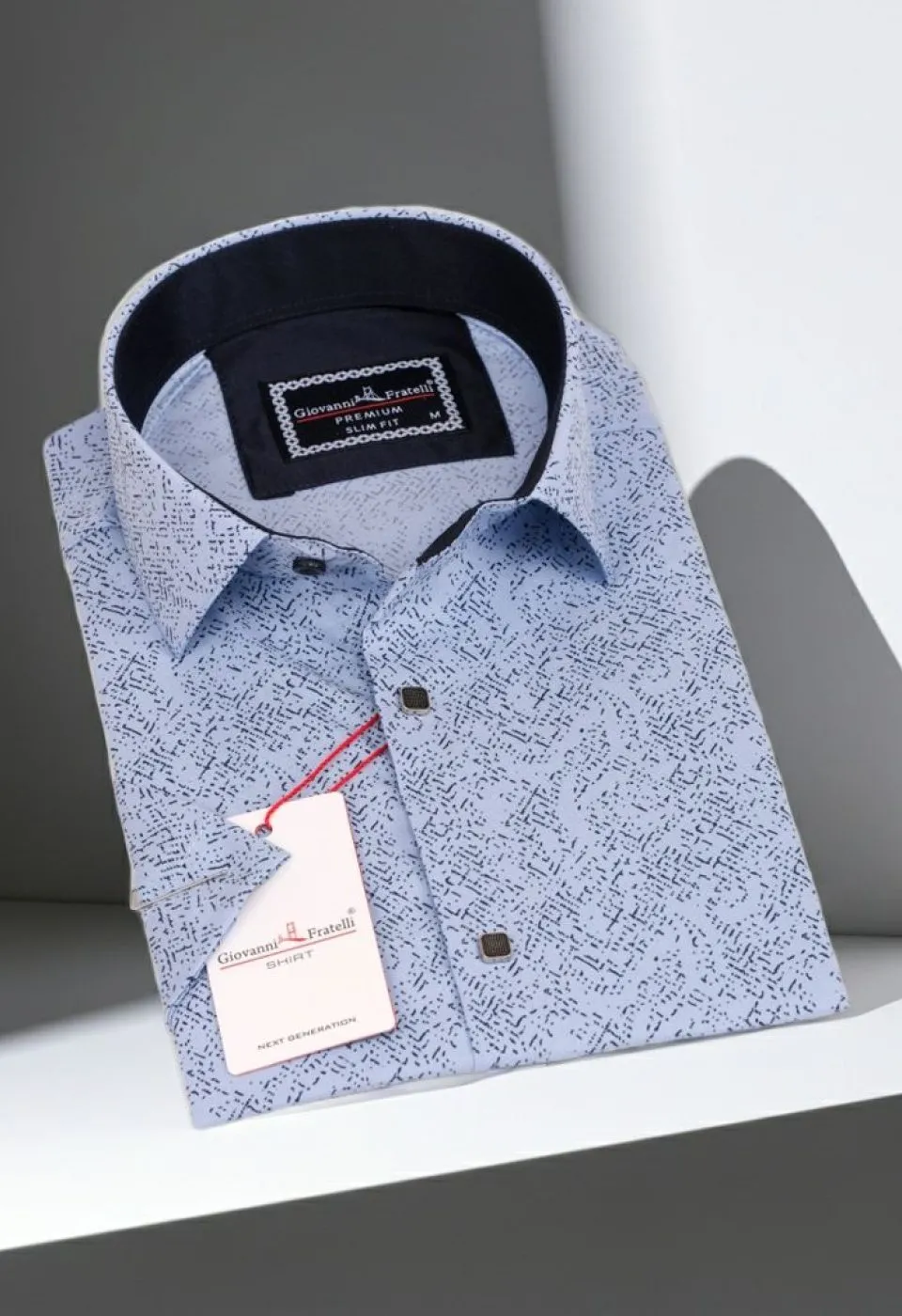 Slim Fit Kısa Kol Dijital Baskılı Desenli Erkek Gömlek 3GMK311067002 - Giovanni Fratelli