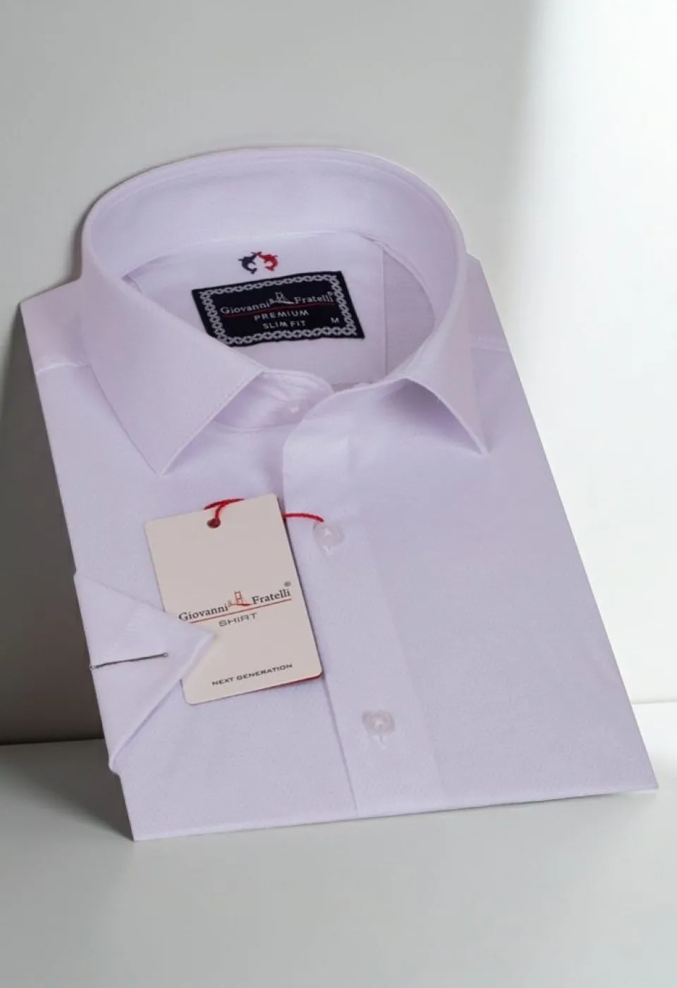 Slim Fit Kısa Kol Armürlü Jakar Erkek Gömlek 3GMK311068001