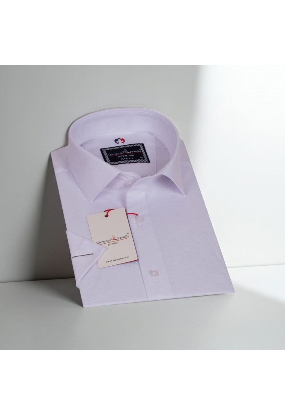 Slim Fit Kısa Kol Armürlü Jakar Erkek Gömlek 3GMK311068001 - Giovanni Fratelli
