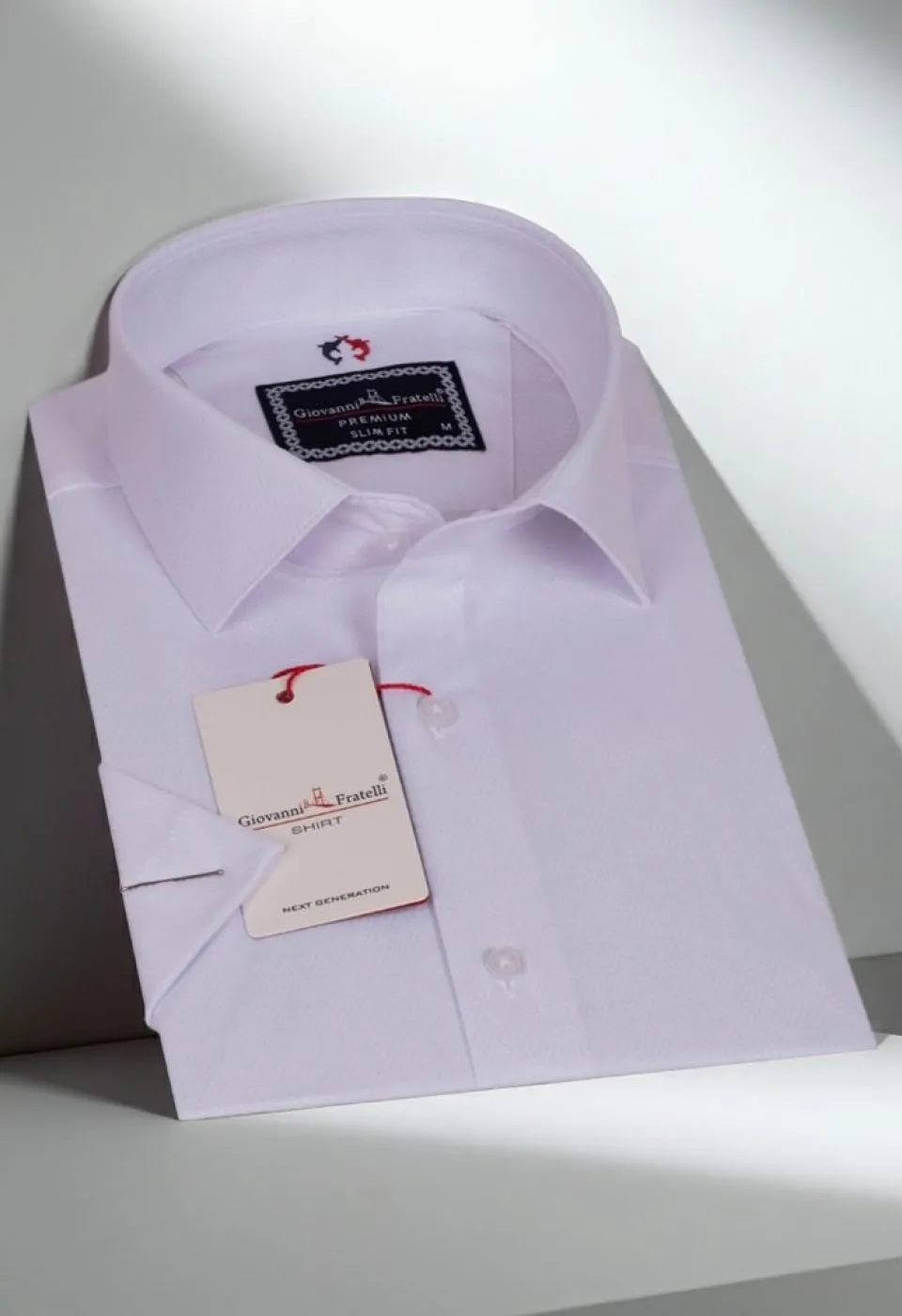 Slim Fit Kısa Kol Armürlü Jakar Erkek Gömlek 3GMK311068001