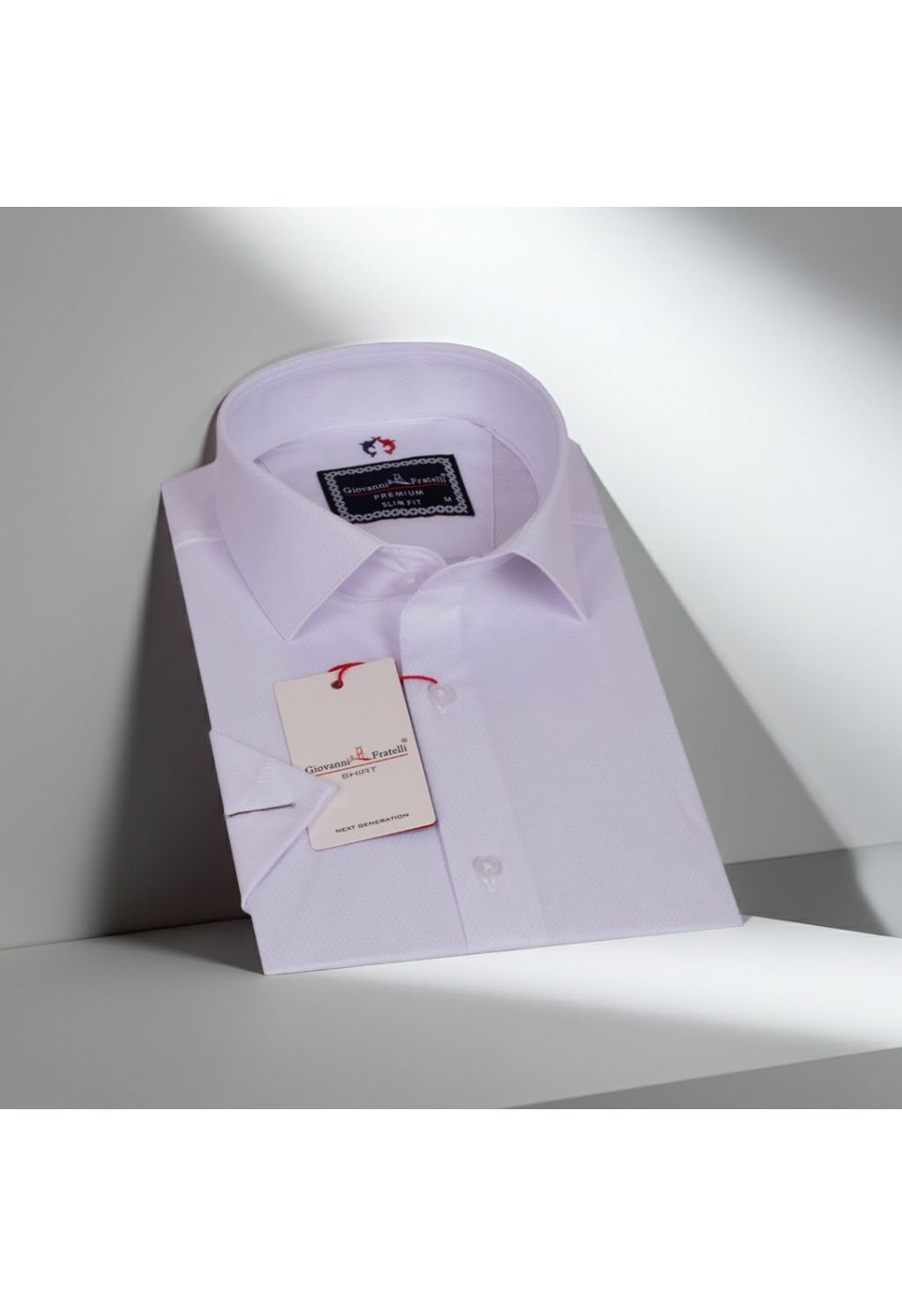 Slim Fit Kısa Kol Armürlü Jakar Erkek Gömlek 3GMK311068001 - Giovanni Fratelli