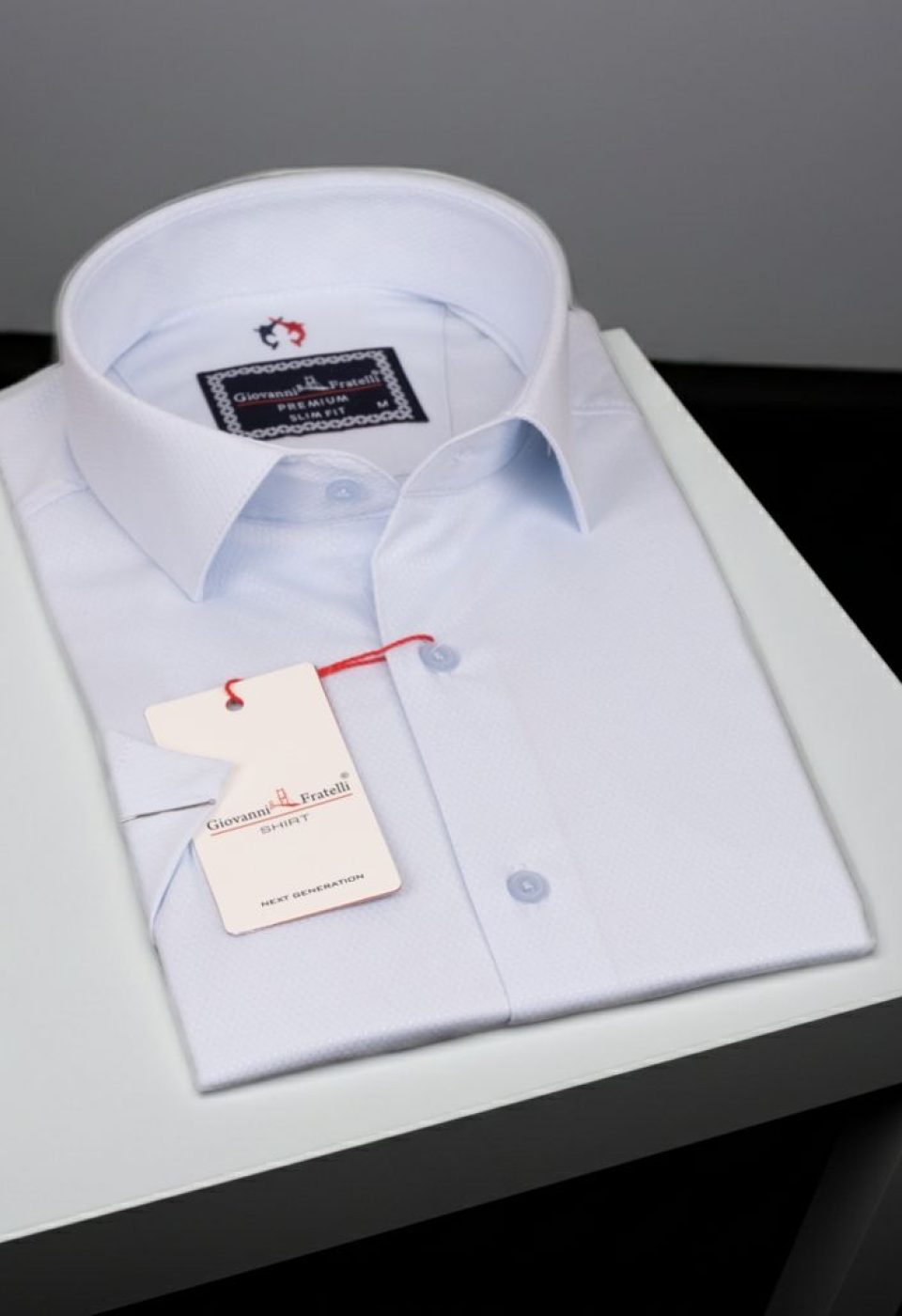 Slim Fit Kısa Kol Armürlü Jakar Erkek Gömlek 3GMK311068003