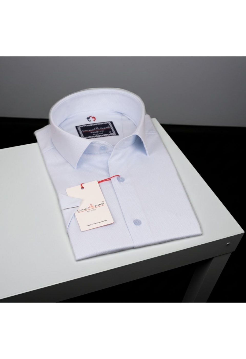 Slim Fit Kısa Kol Armürlü Jakar Erkek Gömlek 3GMK311068003 - Giovanni Fratelli