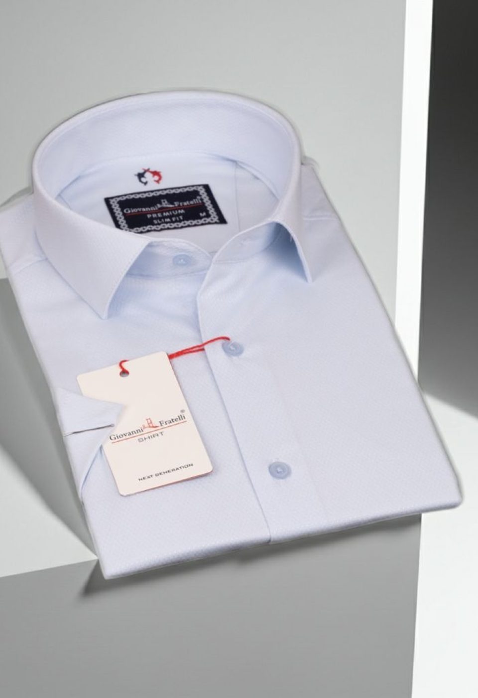 Slim Fit Kısa Kol Armürlü Jakar Erkek Gömlek 3GMK311068003 - Giovanni Fratelli