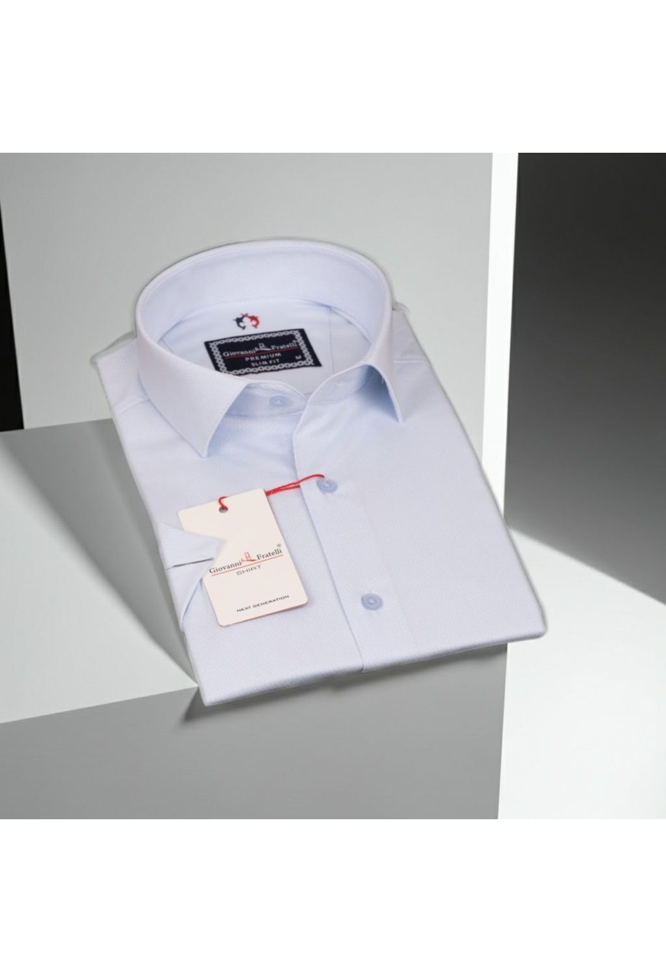 Slim Fit Kısa Kol Armürlü Jakar Erkek Gömlek 3GMK311068003 - Giovanni Fratelli