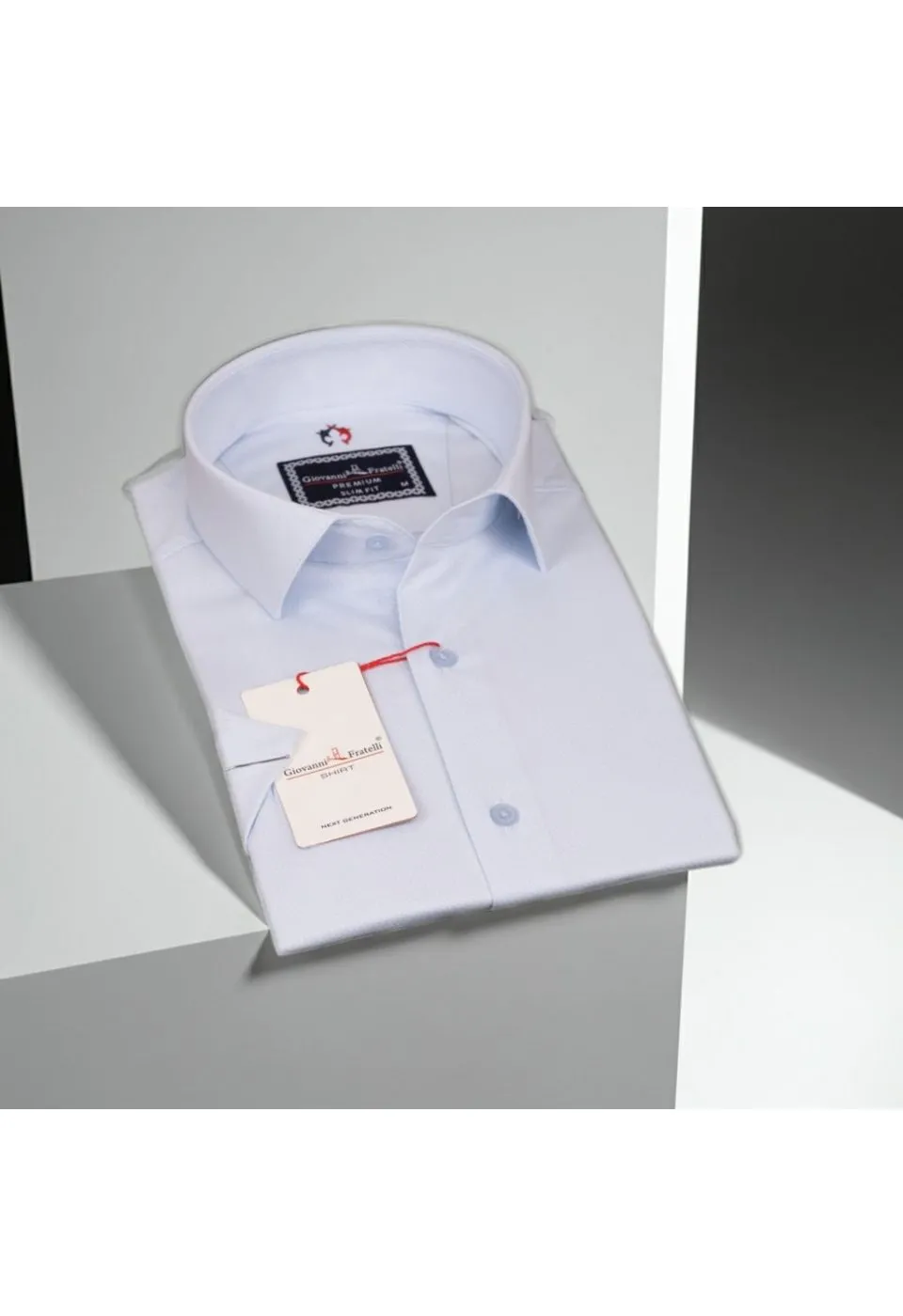 Slim Fit Kısa Kol Armürlü Jakar Erkek Gömlek 3GMK311068003 - Giovanni Fratelli