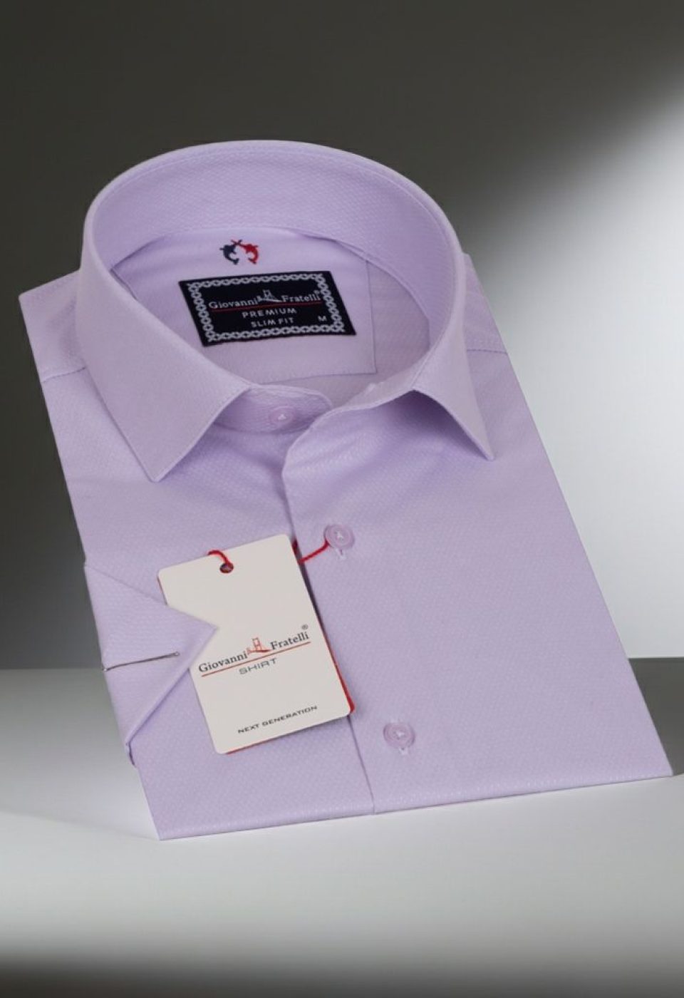 1068 CR K JKR 004 Slim Fit Kısa Kol Armürlü Jakar Erkek Gömlek 3GMK311068004 - Giovanni Fratelli