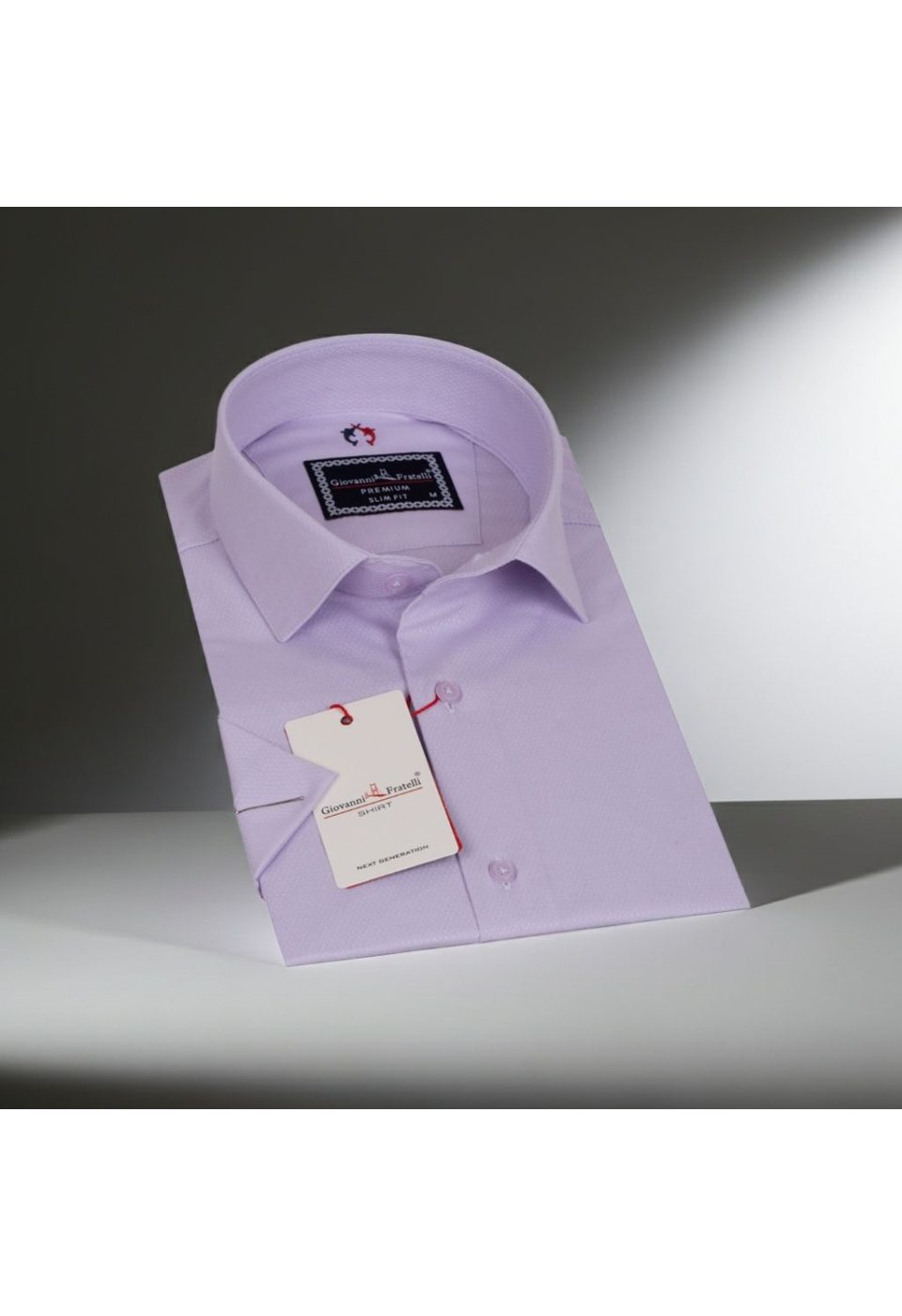 1068 CR K JKR 004 Slim Fit Kısa Kol Armürlü Jakar Erkek Gömlek 3GMK311068004 - Giovanni Fratelli