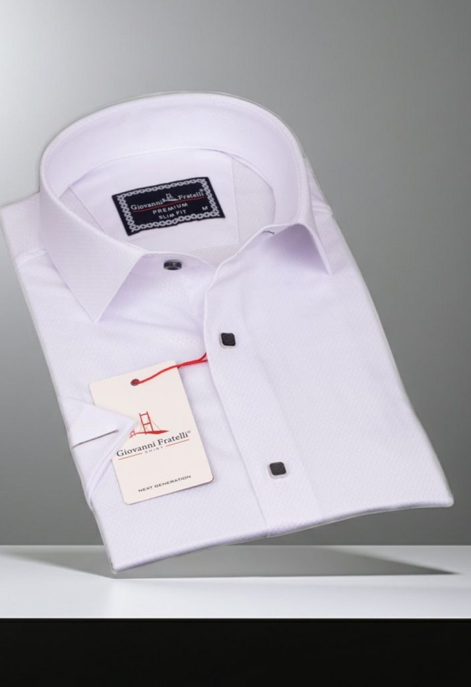 Slim Fit Kısa Kol Armürlü Jakar Erkek Gömlek 3GMK311069001