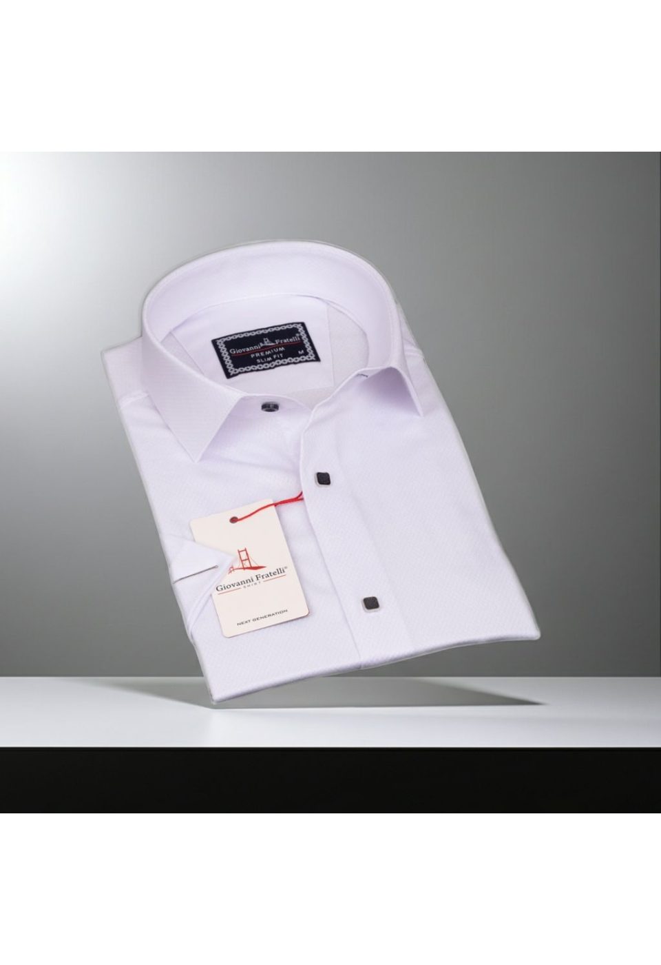 Slim Fit Kısa Kol Armürlü Jakar Erkek Gömlek 3GMK311069001 - Giovanni Fratelli