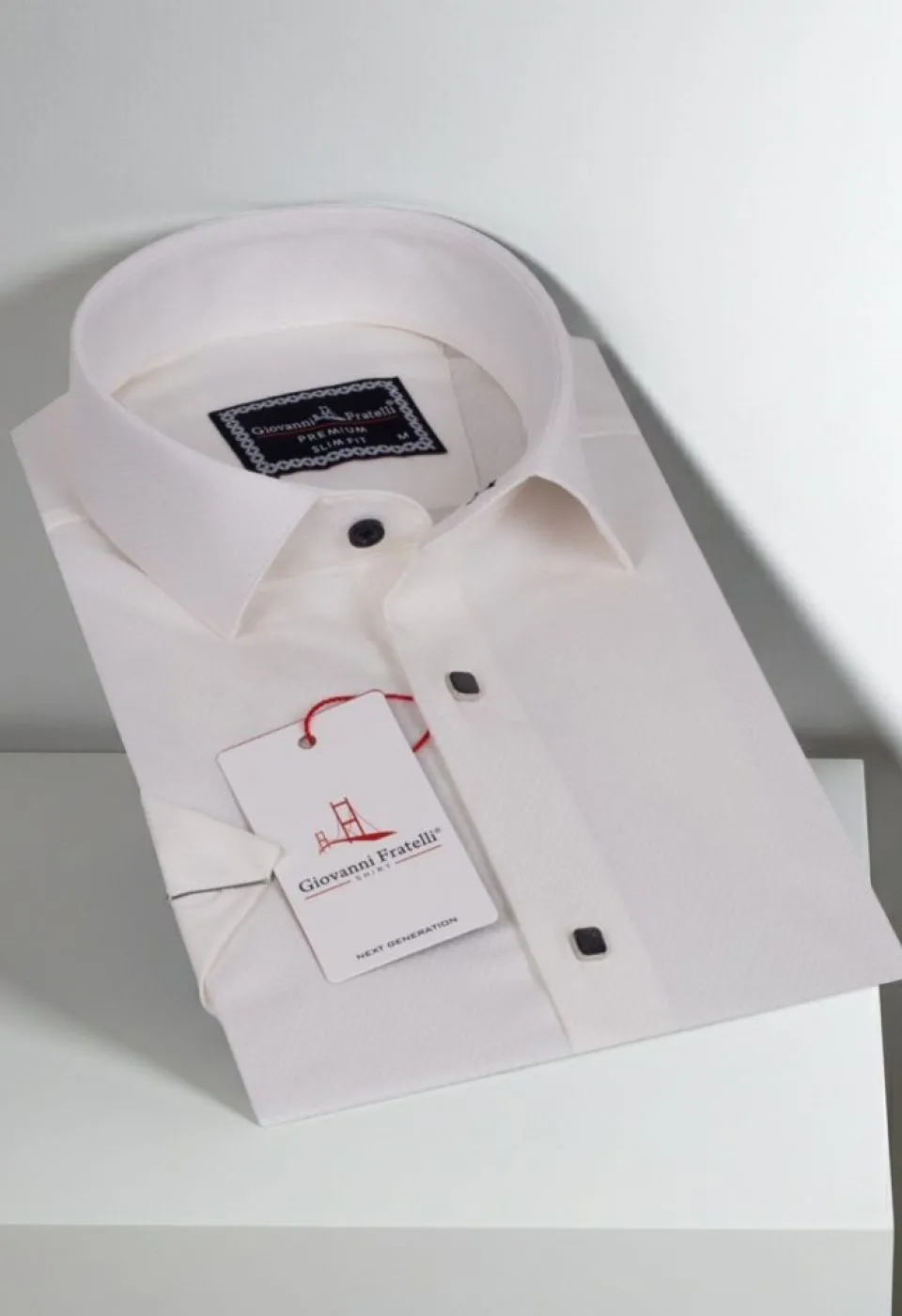 Slim Fit Kısa Kol Armürlü Jakar Erkek Gömlek 3GMK311069002 - Giovanni Fratelli