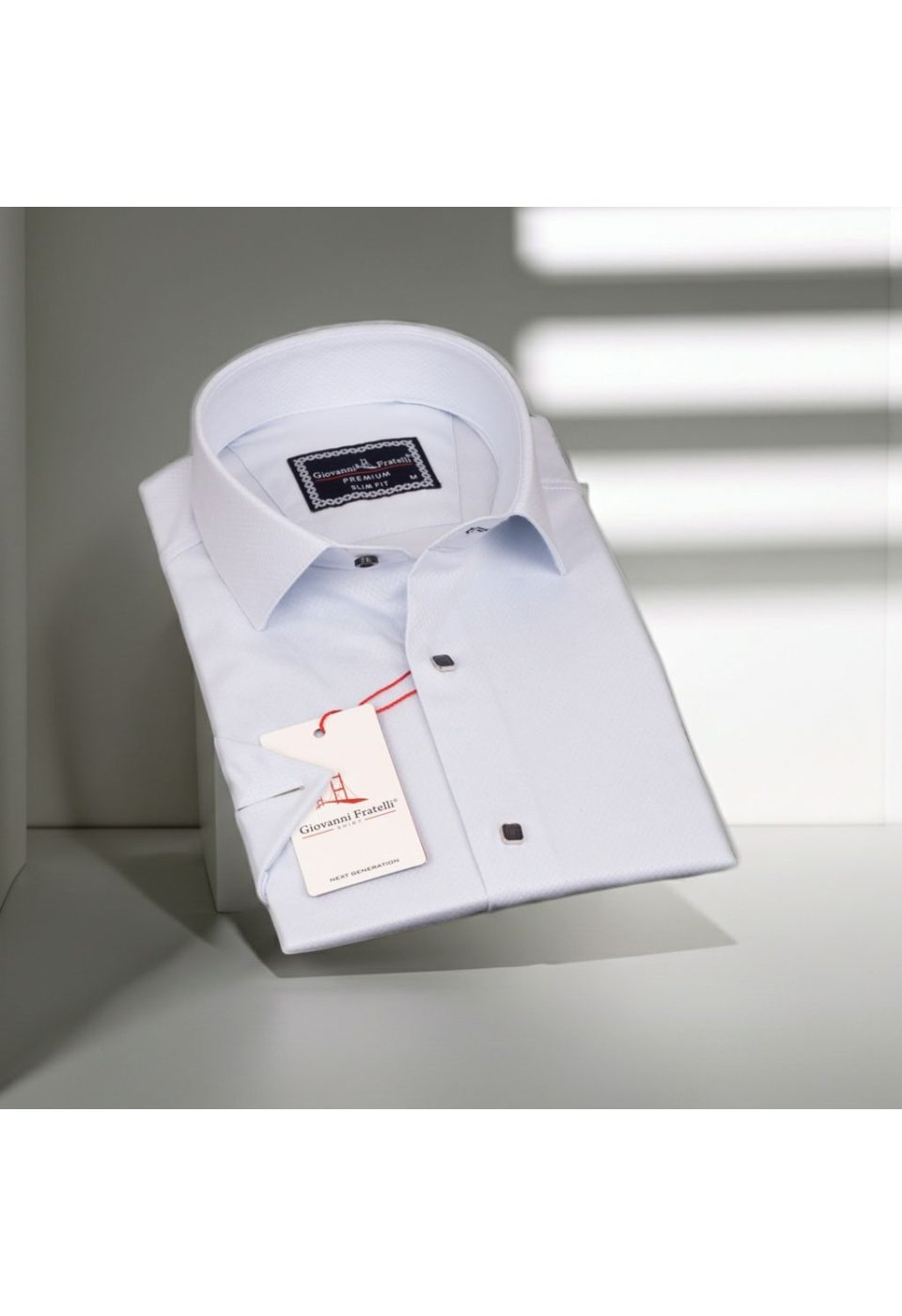 Slim Fit Kısa Kol Armürlü Jakar Erkek Gömlek 3GMK311069003 - Giovanni Fratelli