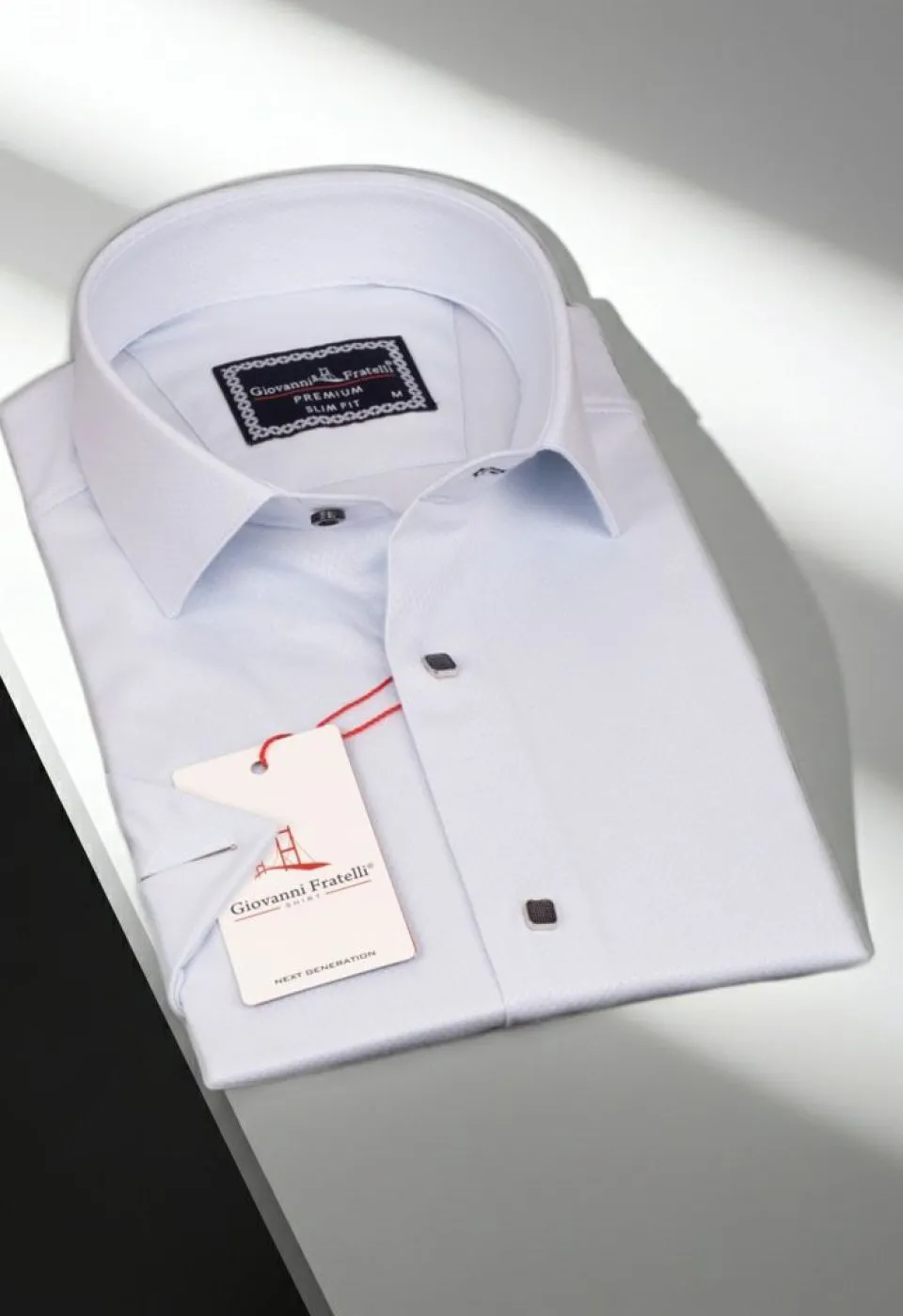 Slim Fit Kısa Kol Armürlü Jakar Erkek Gömlek 3GMK311069003